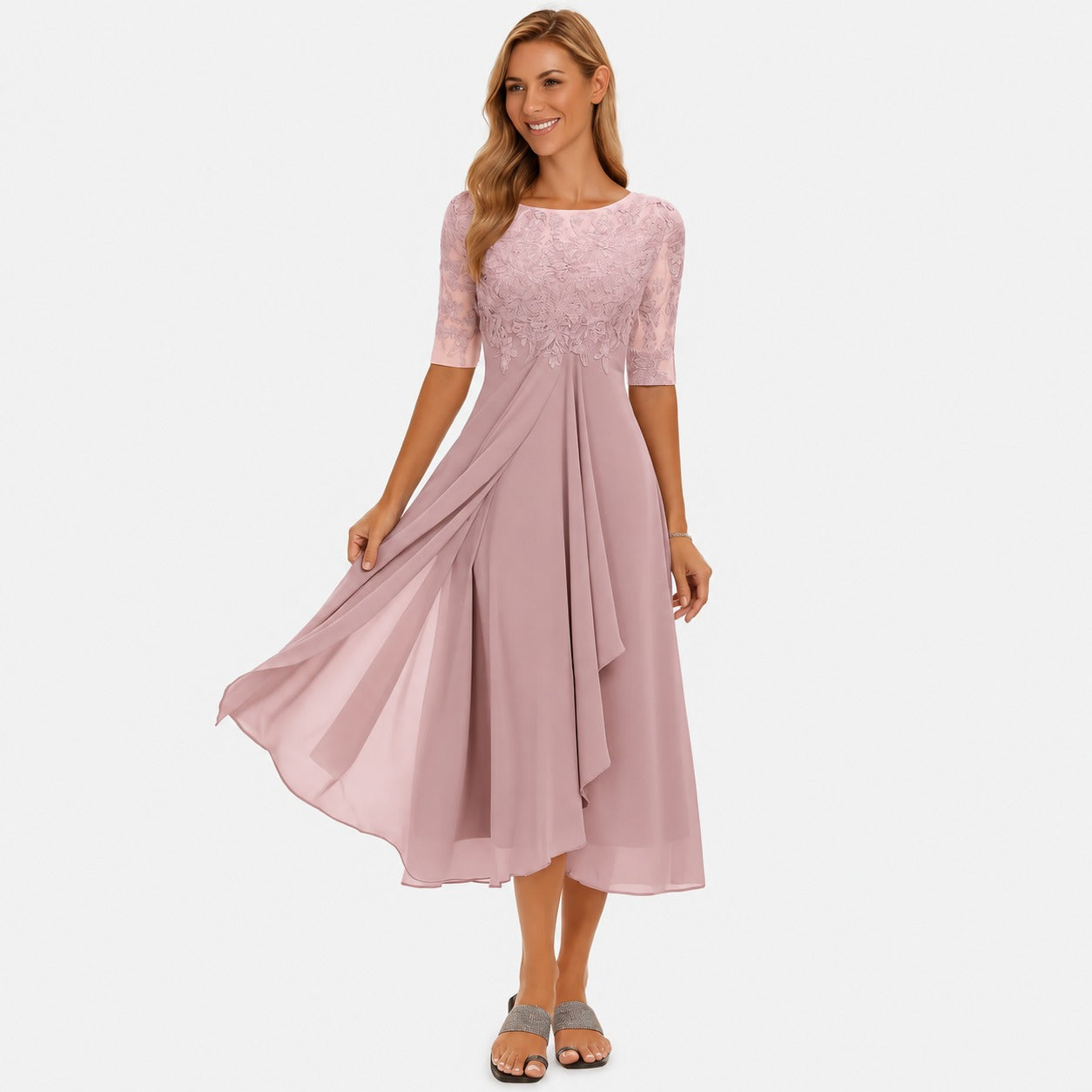 Ximena - Vestido Elegante hasta la Rodilla para Mujer