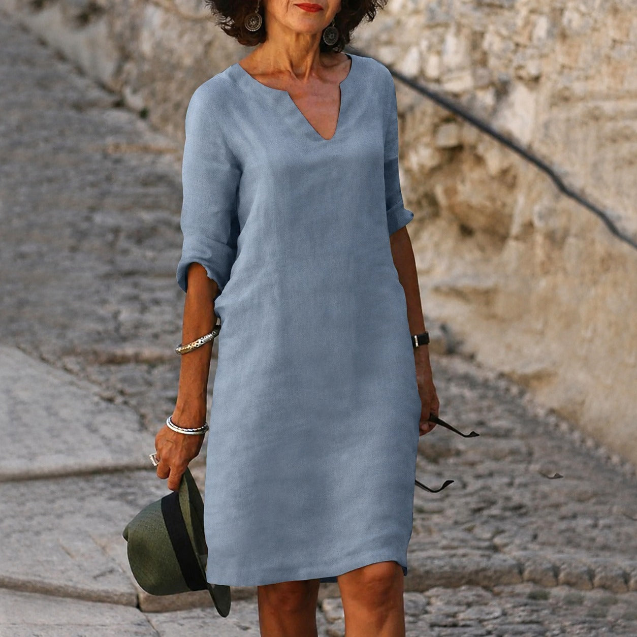 Sara - Vestido elegante y liso