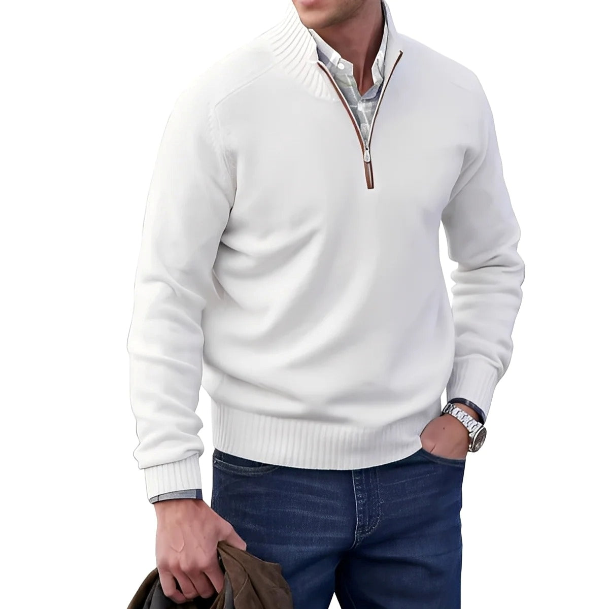 Gabriel - Suéter casual para hombres con cremallera