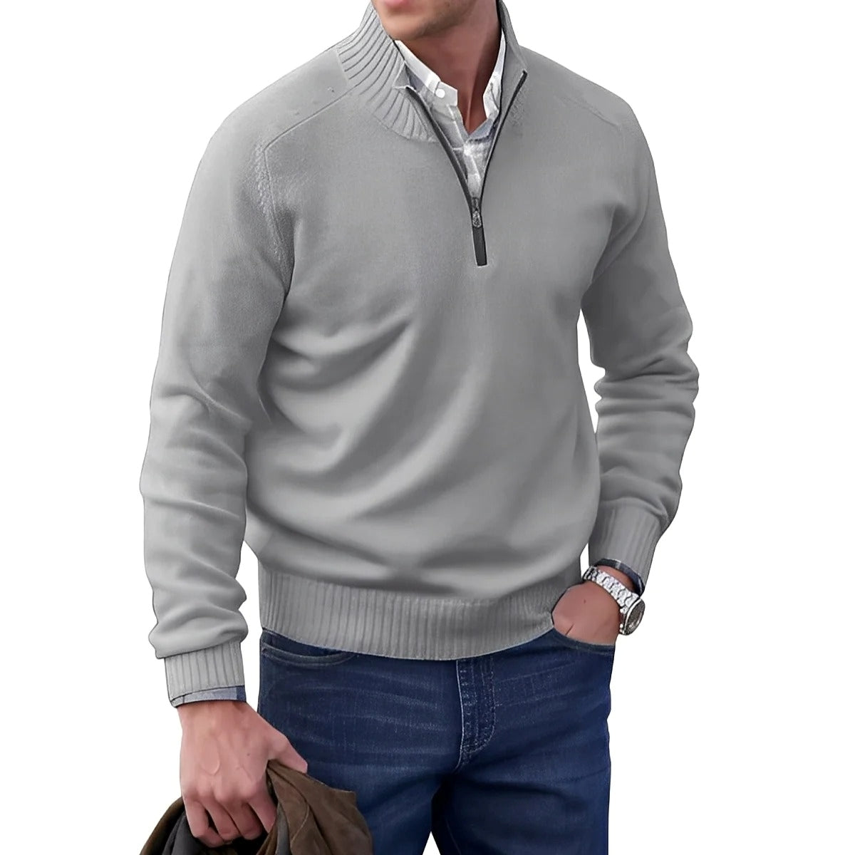 Gabriel - Suéter casual para hombres con cremallera