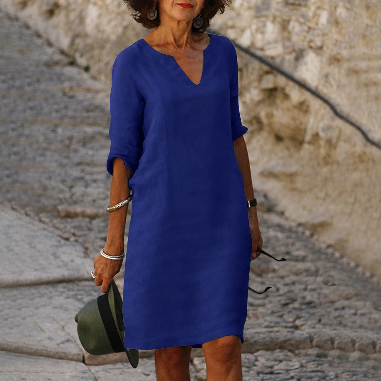 Sara - Vestido elegante y liso