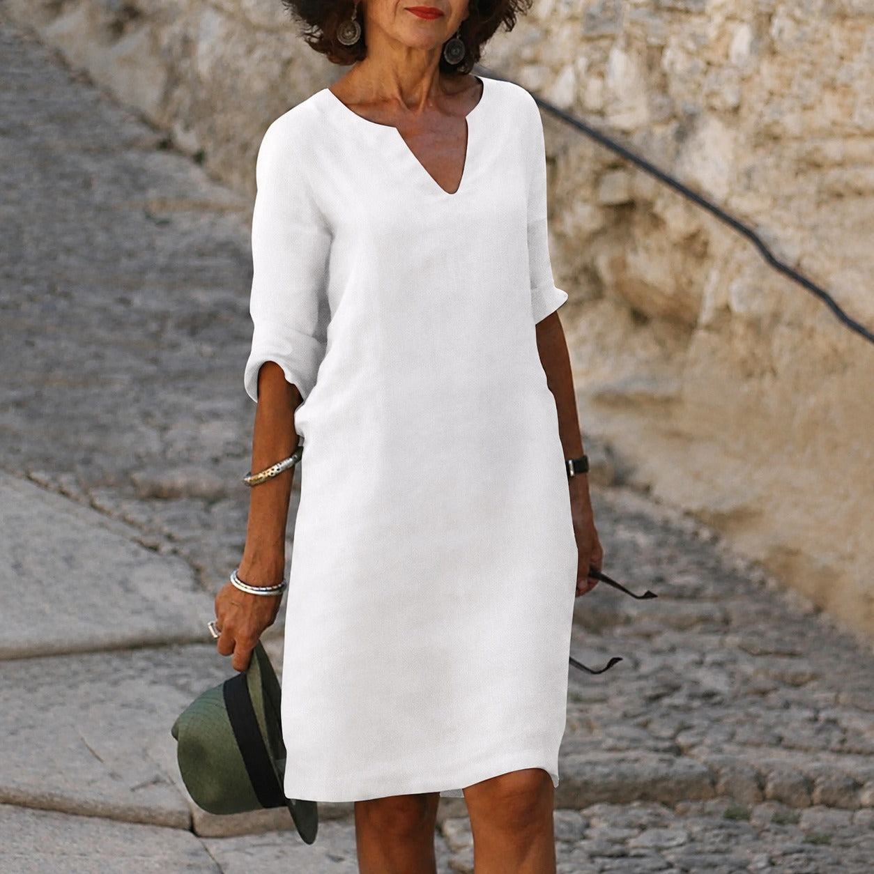 Sara - Vestido elegante y liso