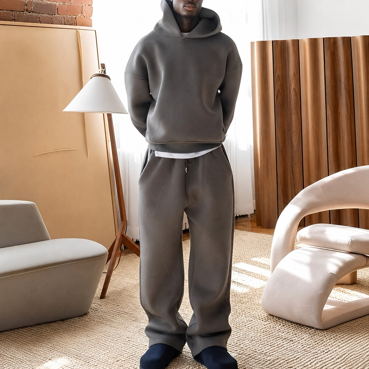 Marco - Conjunto casual con sudadera con capucha de gran tamaño para hombres