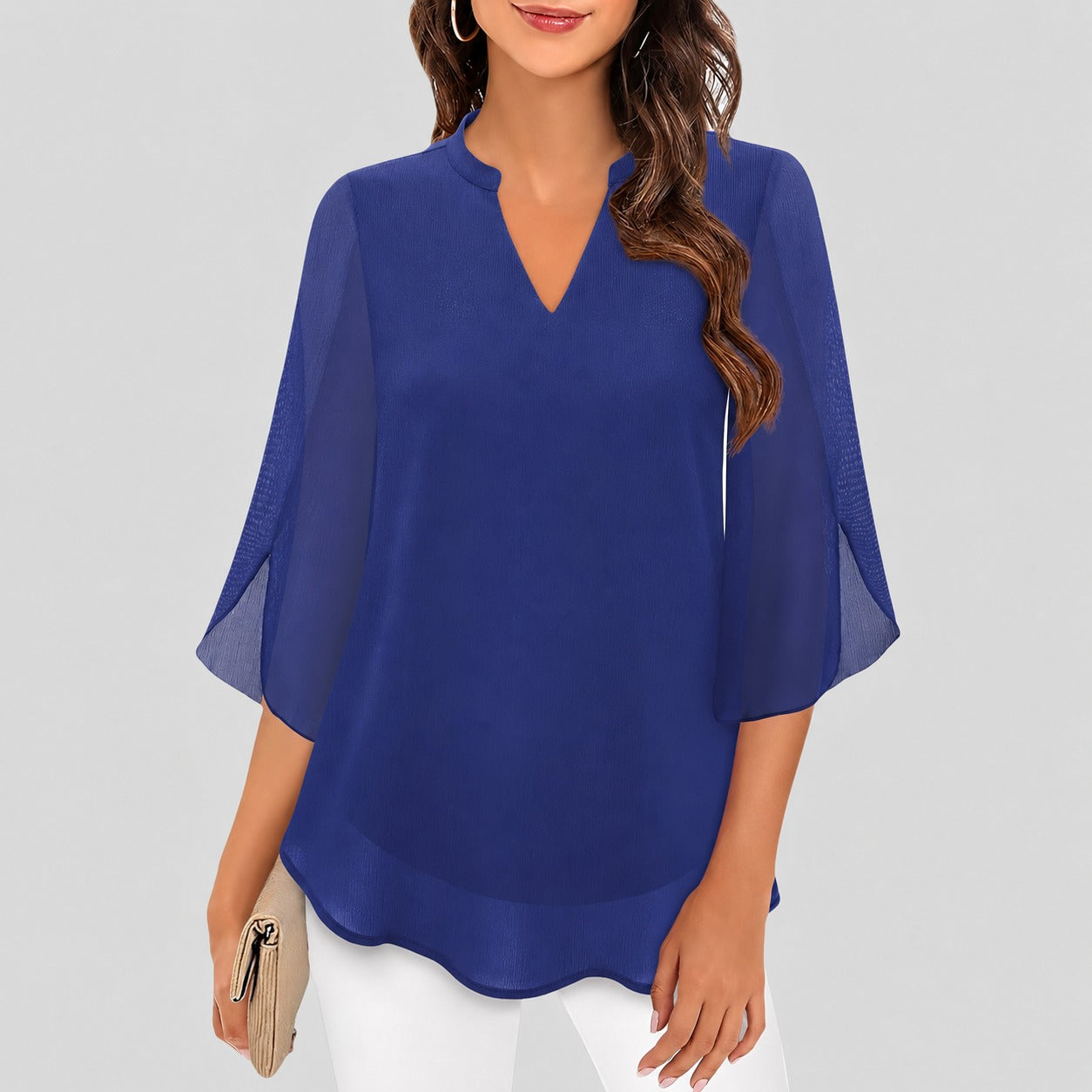 Ella - Blusa aireada con llamativas aberturas en las mangas