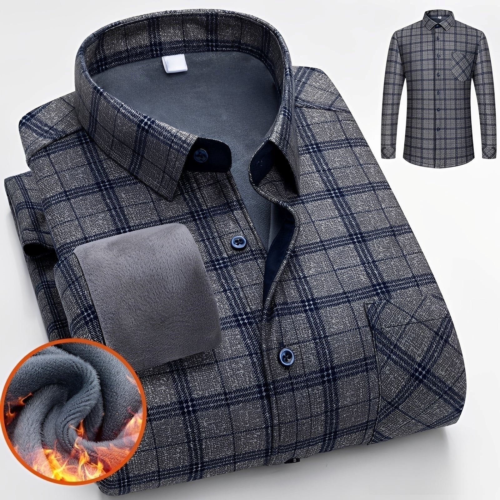 Anton - Camisa de cuadros elegante y cálida para hombres