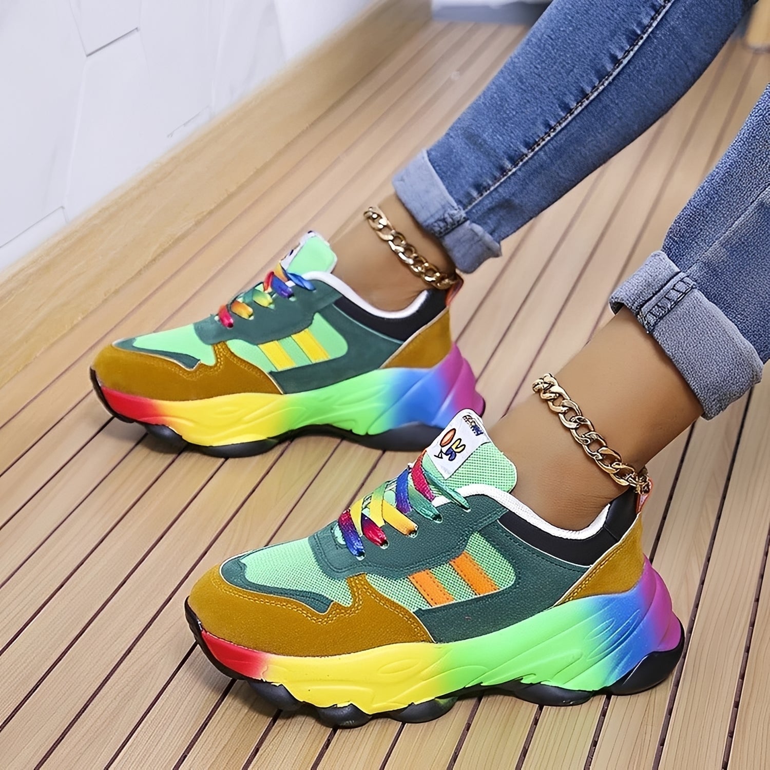 Erika - Zapatos cómodos Rainbow