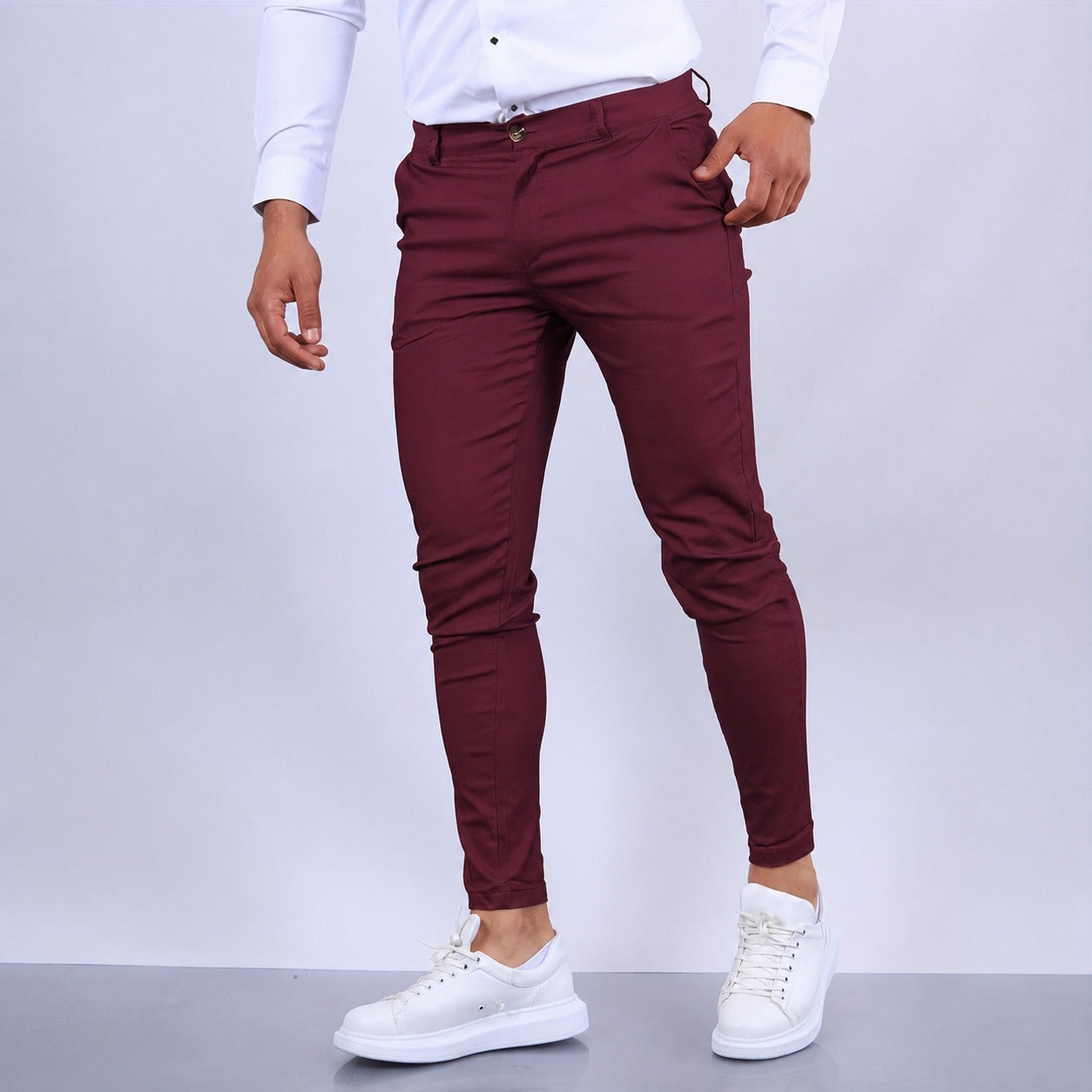Arjun - Pantalones de vestir para hombre, elegantes y de corte ajustado