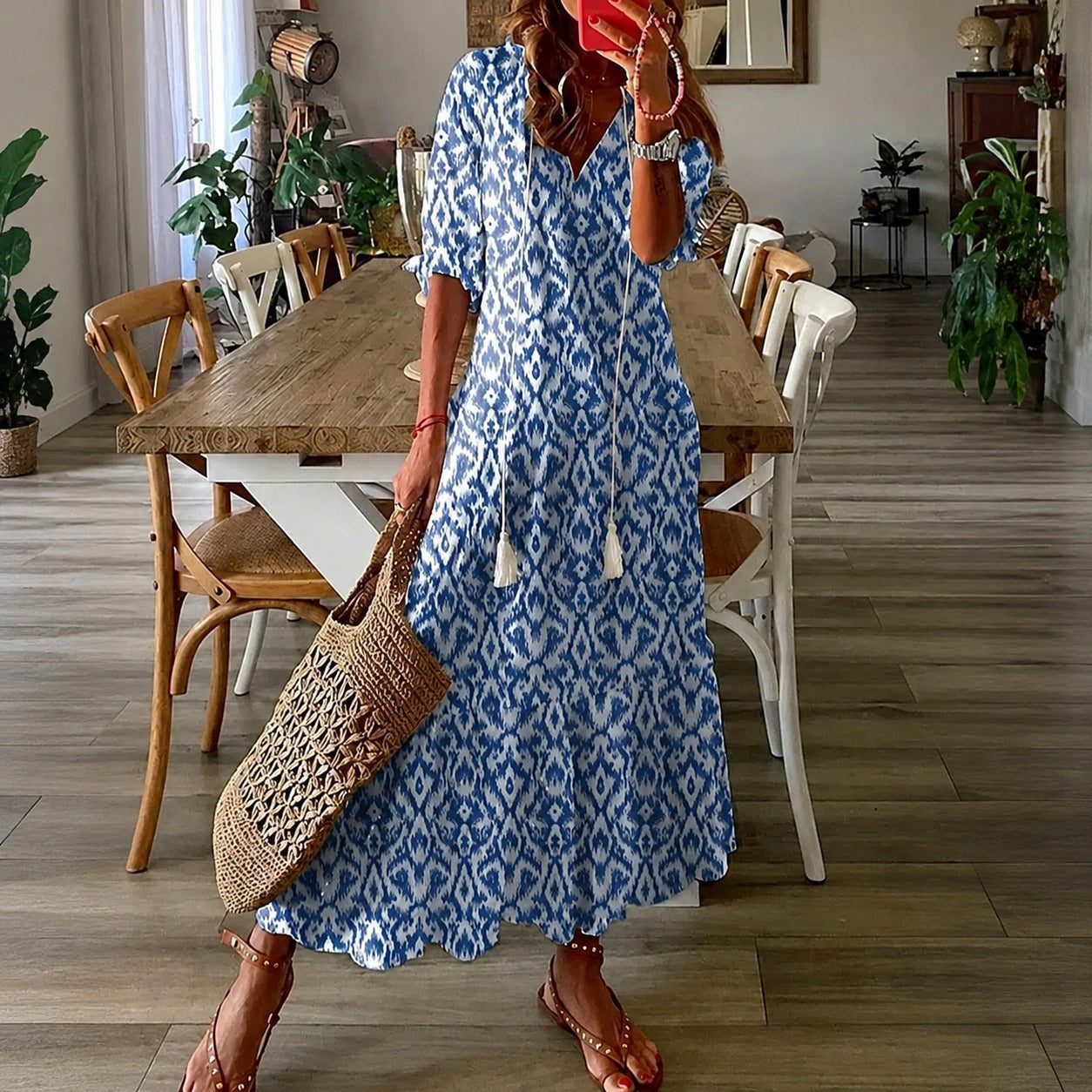 Claidel - Vestido fascinante estilo bohemio