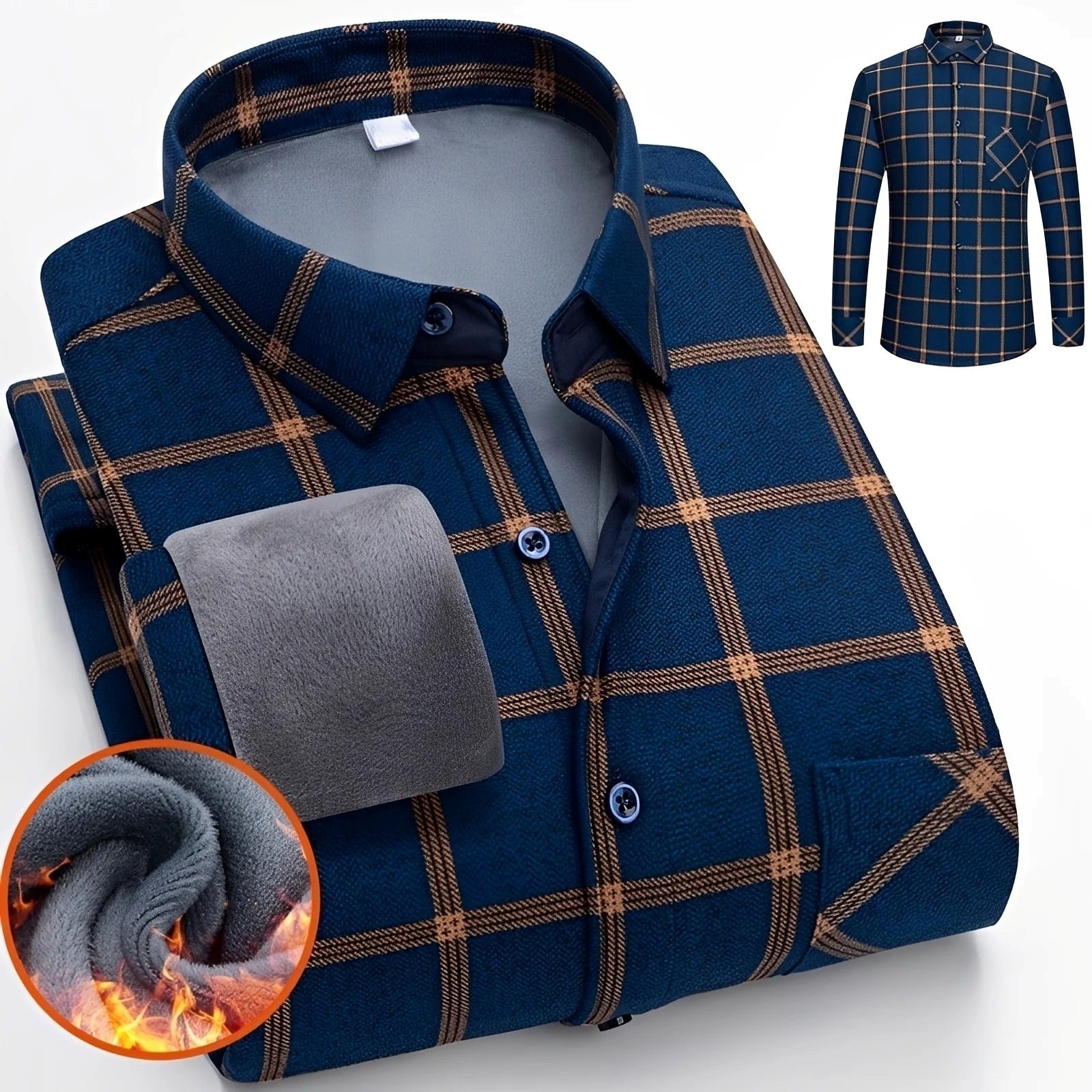Anton - Camisa de cuadros elegante y cálida para hombres