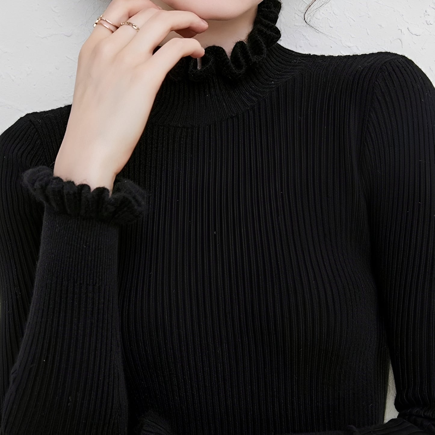Alva - Suéter Elegante de Cuello Alto para Mujer