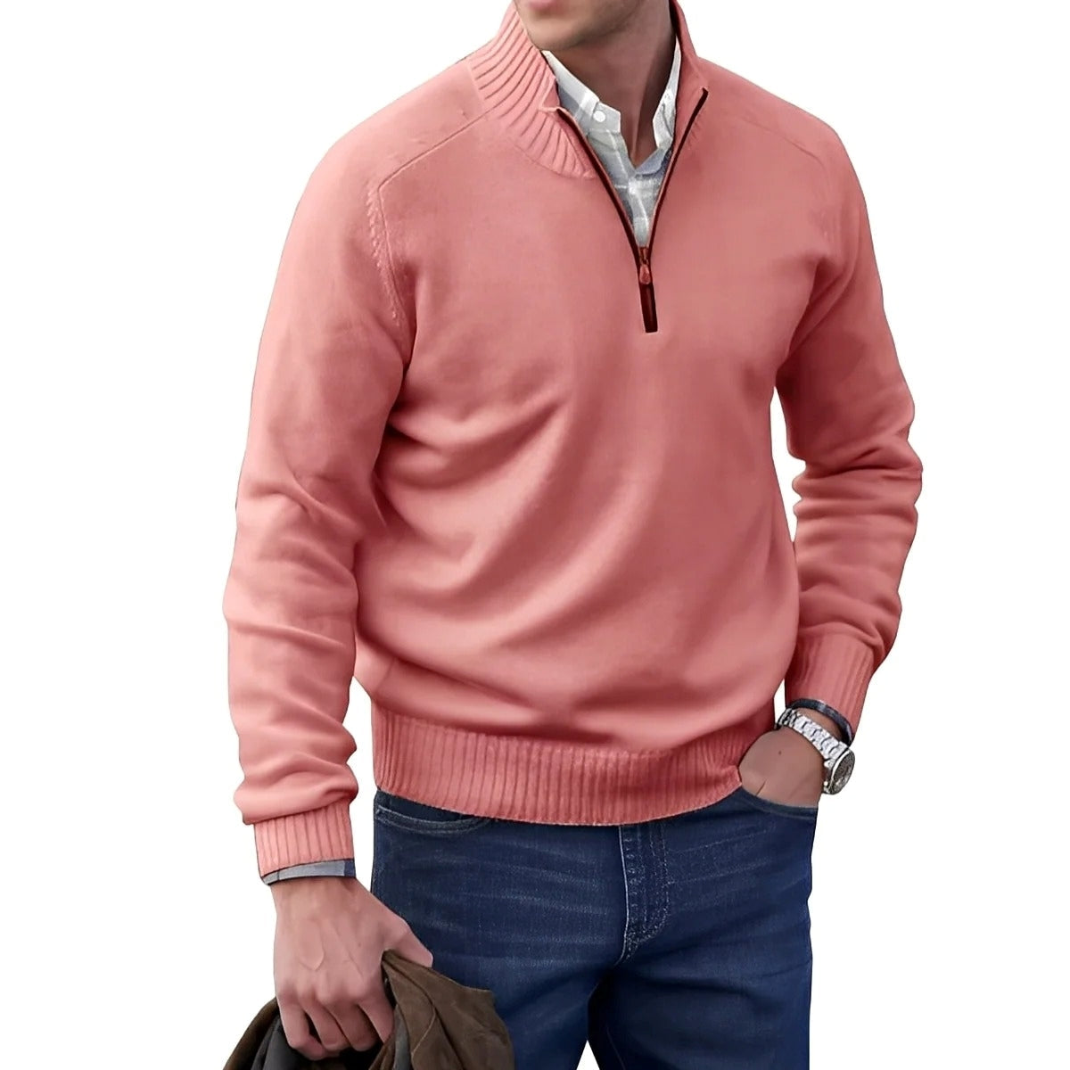 Gabriel - Suéter casual para hombres con cremallera