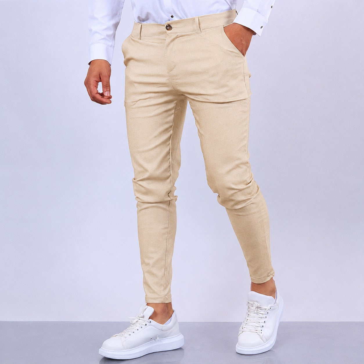Arjun - Pantalones de vestir para hombre, elegantes y de corte ajustado