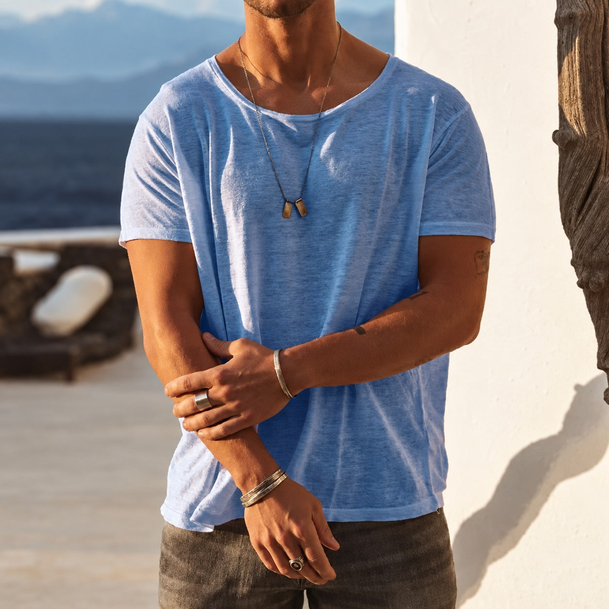Lennon – Camiseta Casual para el Día a Día con Ajuste Cómodo