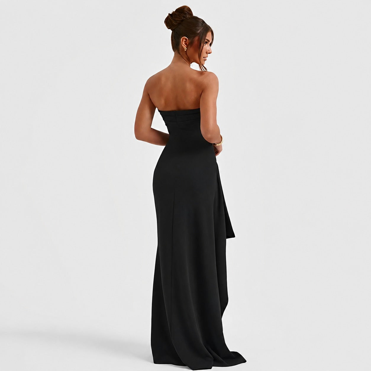 Aubree - Vestido de moda con abertura en la espalda y abertura para mujeres