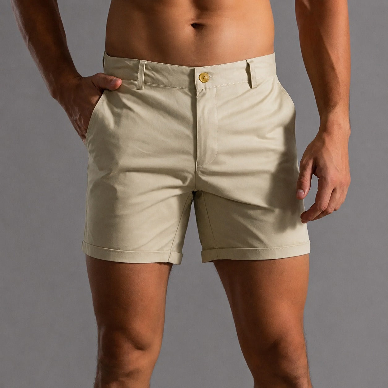 Andrie - Pantalones cortos chino de hombre con estilo