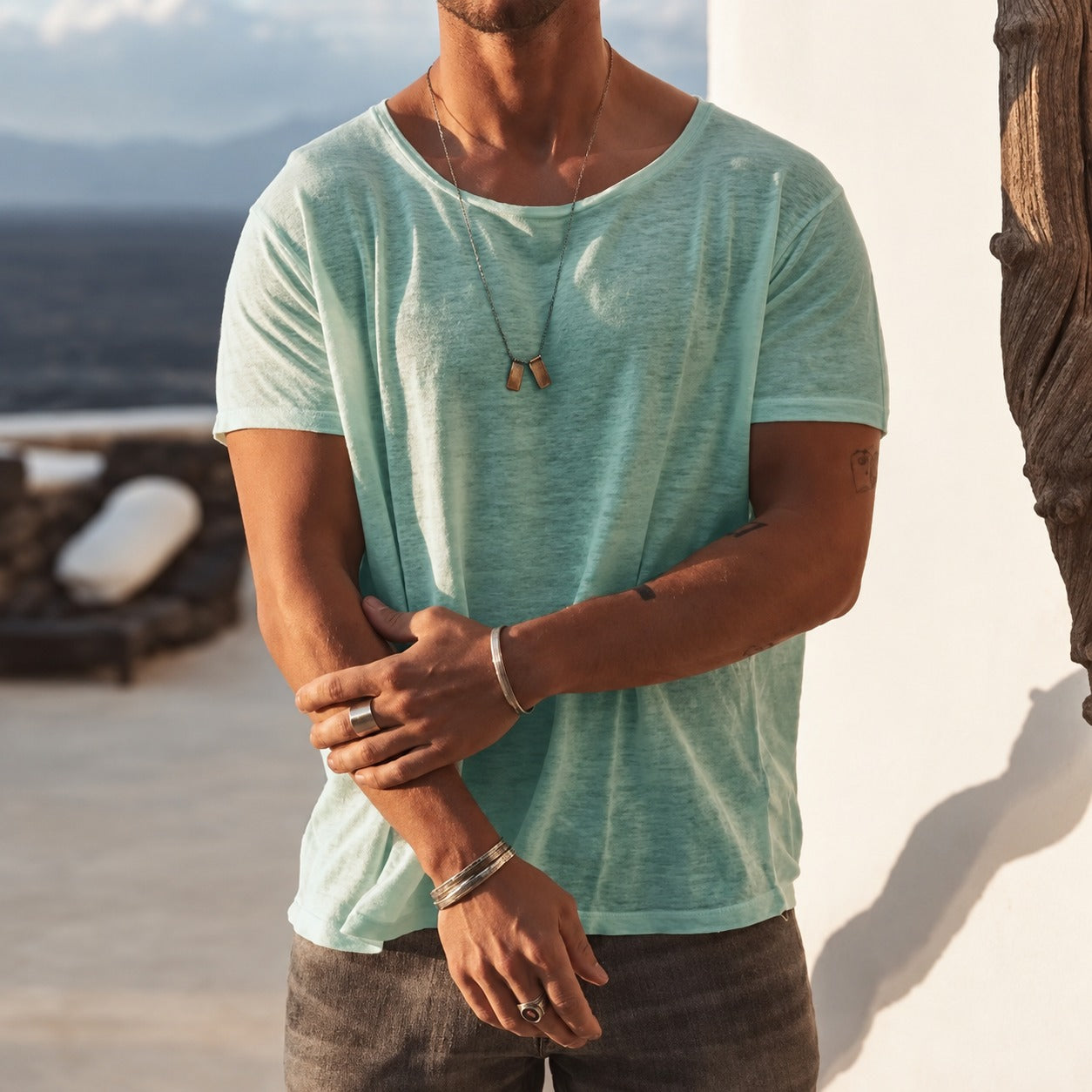 Lennon – Camiseta Casual para el Día a Día con Ajuste Cómodo