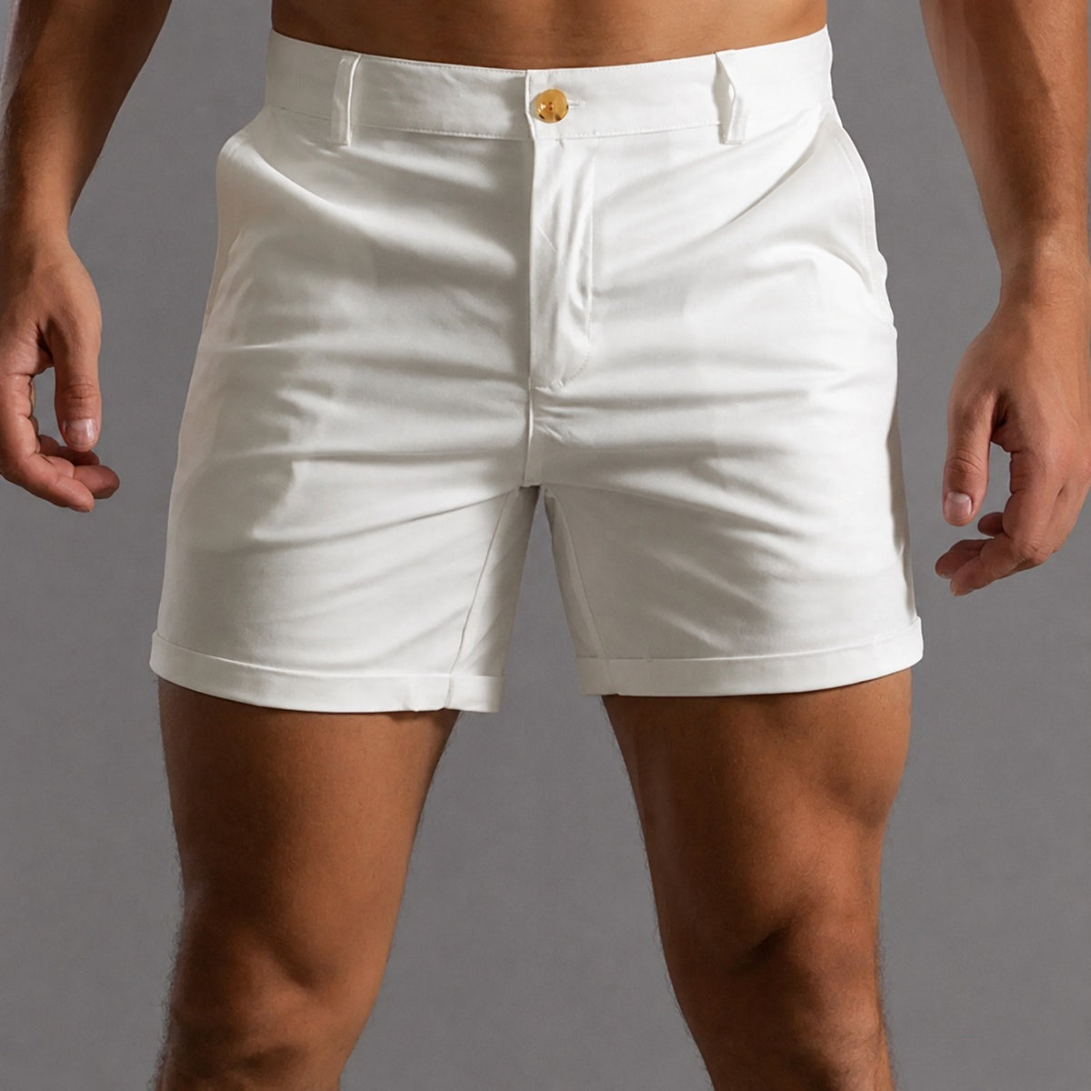 Andrie - Pantalones cortos chino de hombre con estilo