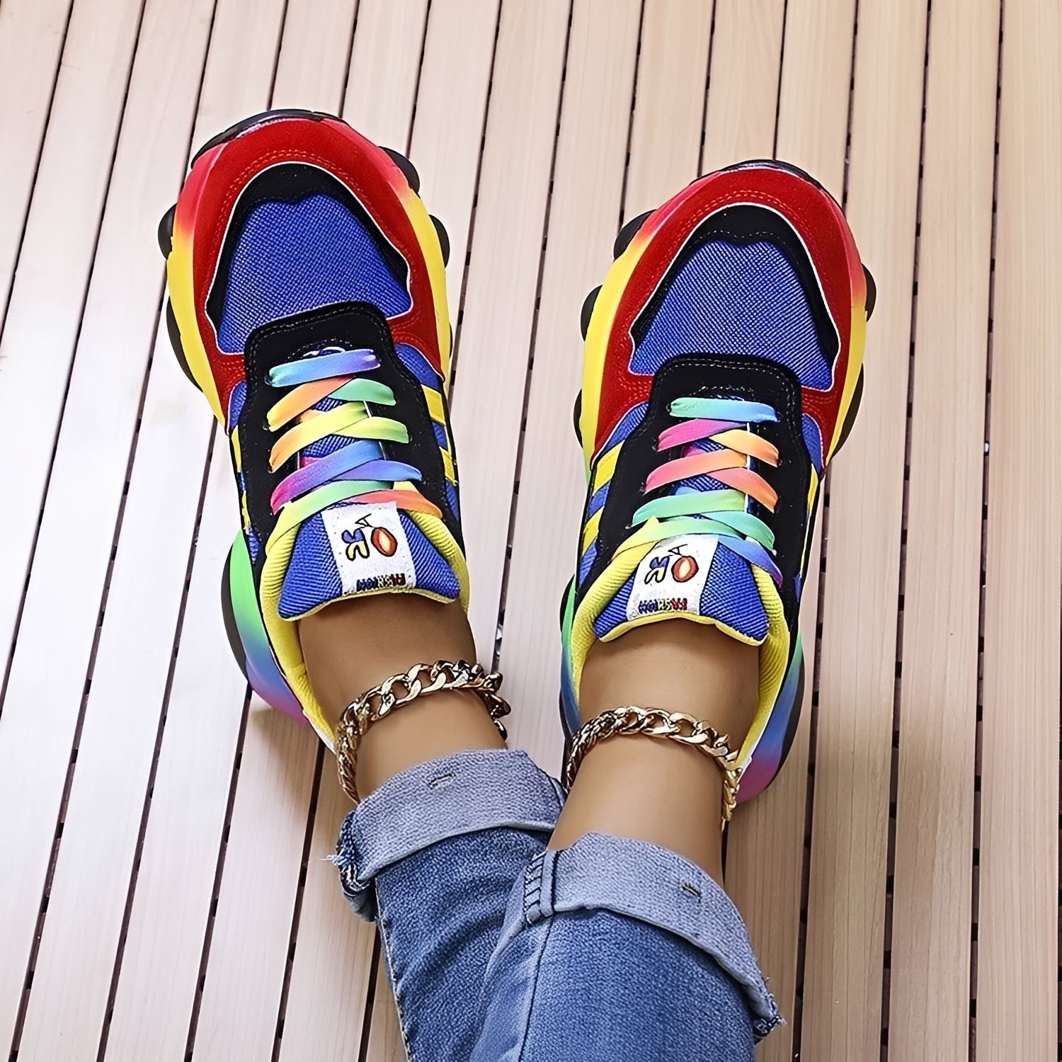 Erika - Zapatos cómodos Rainbow
