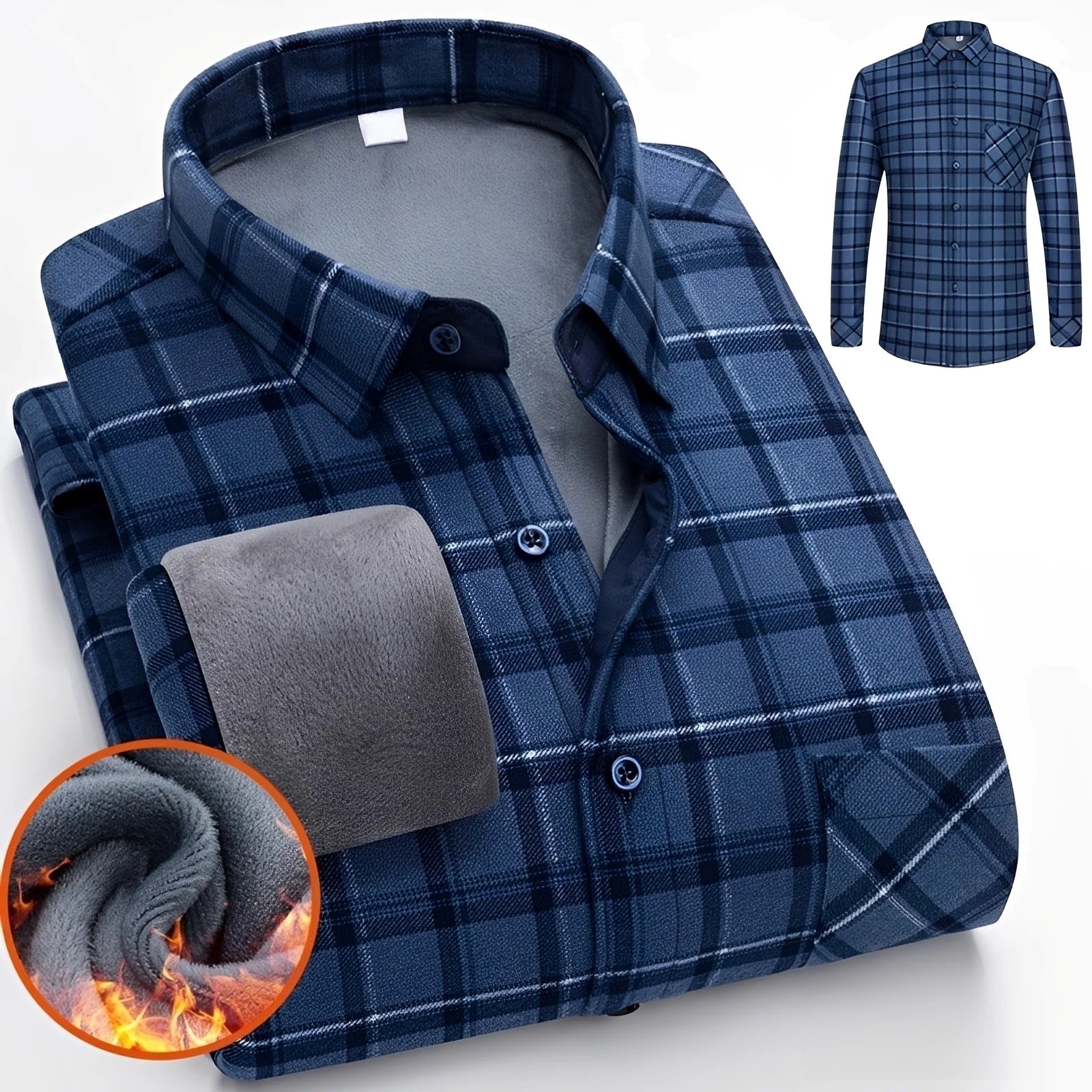 Anton - Camisa de cuadros elegante y cálida para hombres