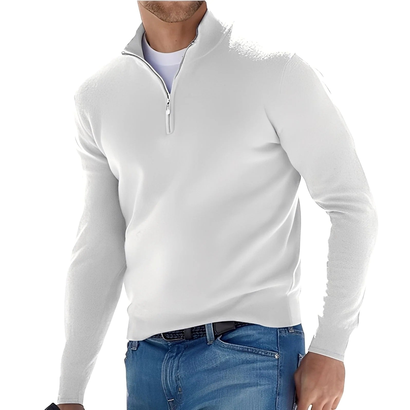 Ralph - Suéter Casual para Hombre con Cremallera
