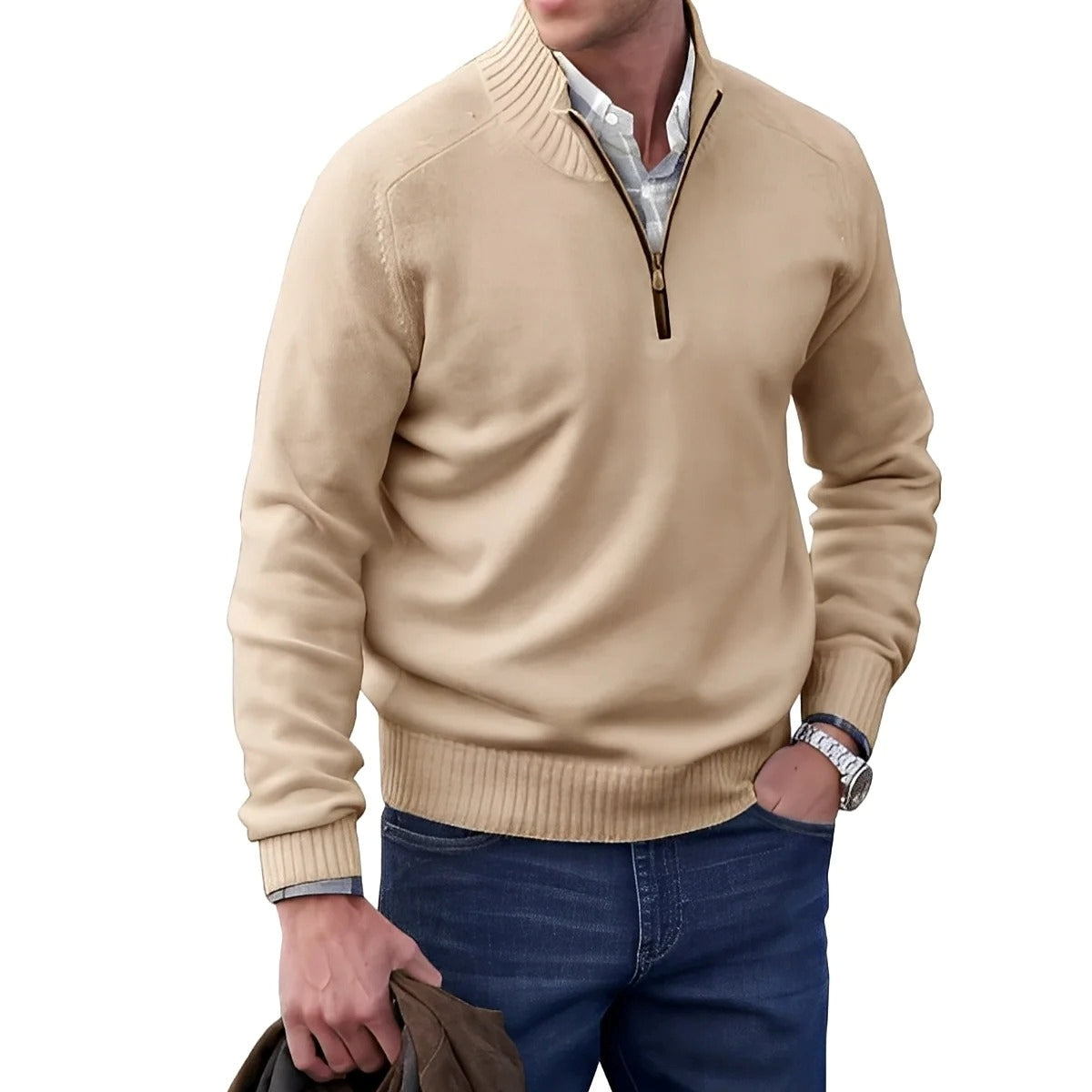Gabriel - Suéter casual para hombres con cremallera
