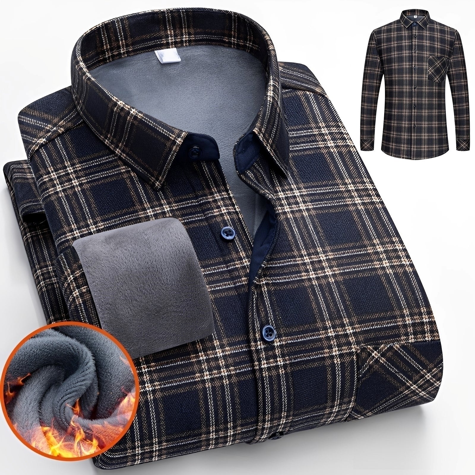 Anton - Camisa de cuadros elegante y cálida para hombres