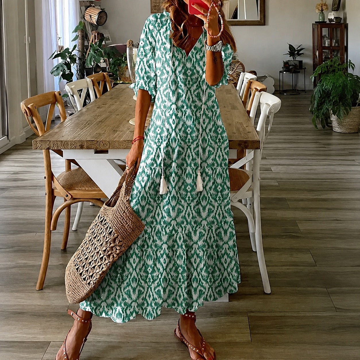 Claidel - Vestido fascinante estilo bohemio