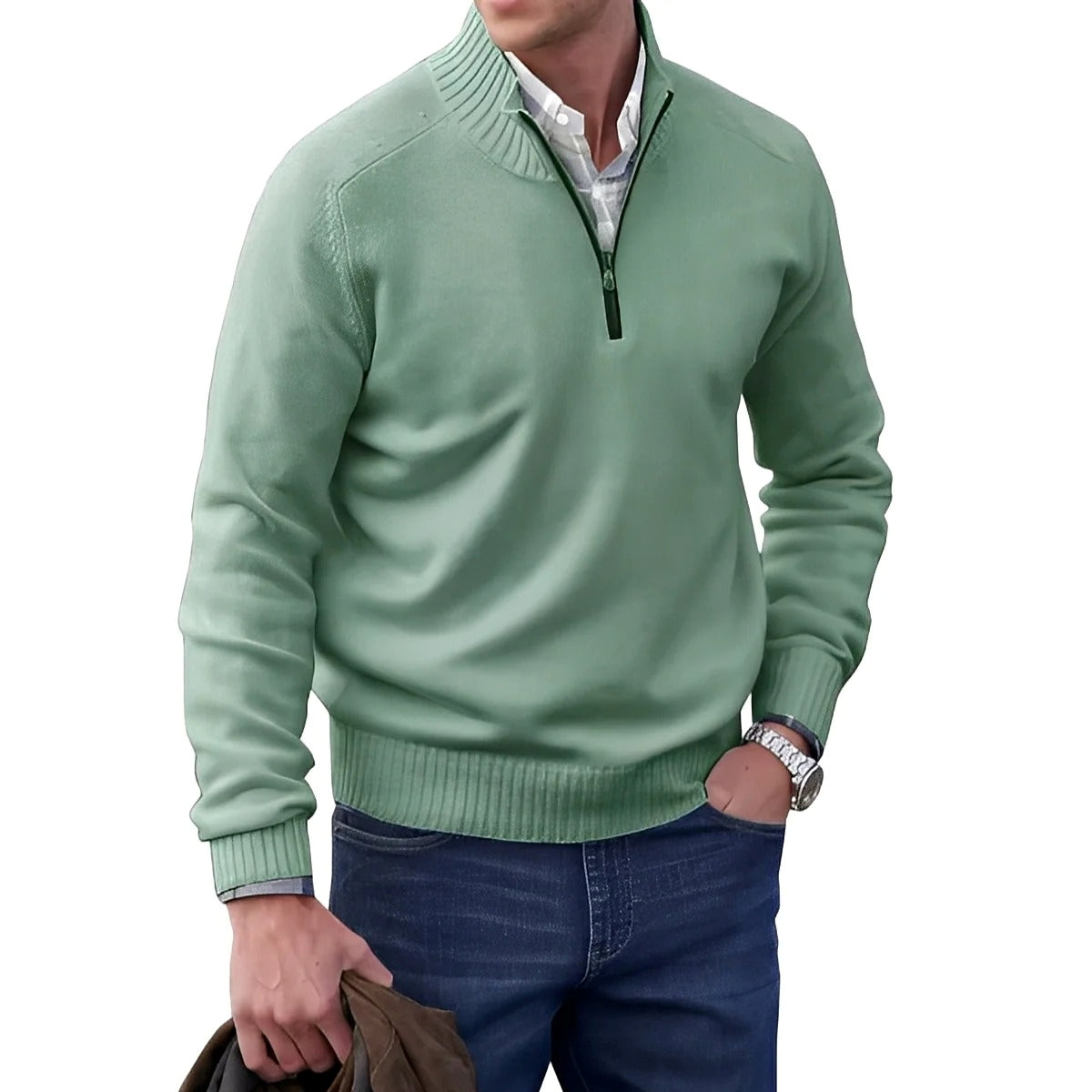 Gabriel - Suéter casual para hombres con cremallera