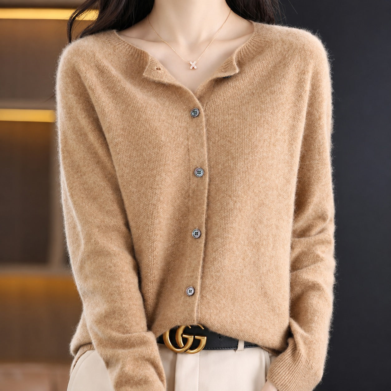 Ina - Suéter Elegante de Cuello Redondo para Mujer