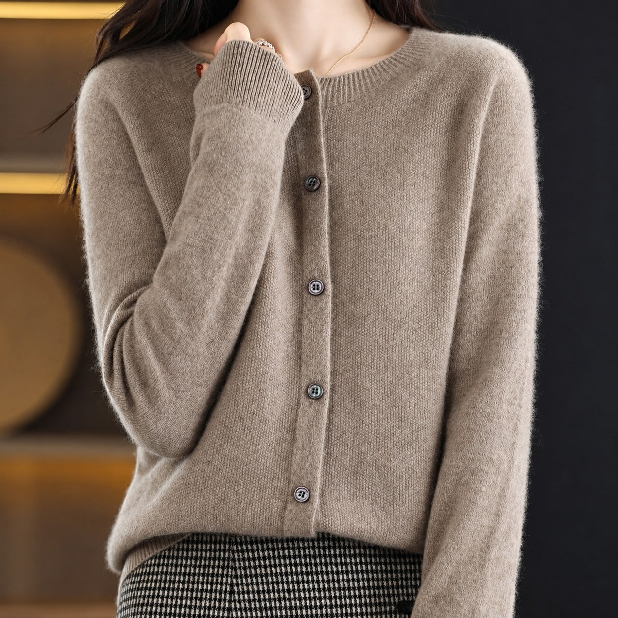 Ina - Suéter Elegante de Cuello Redondo para Mujer