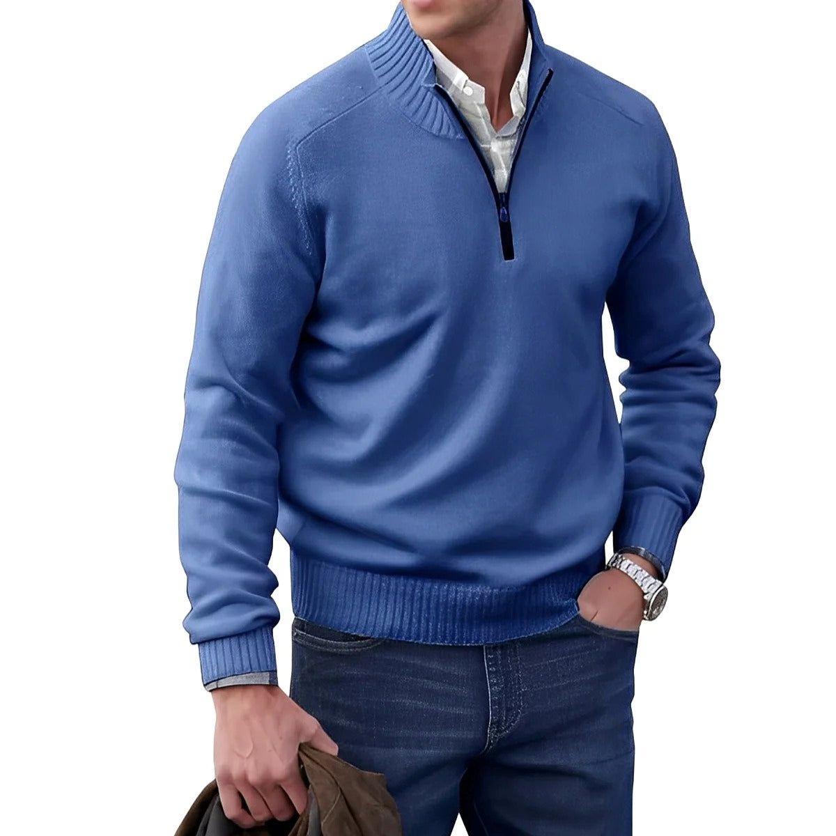 Gabriel - Suéter casual para hombres con cremallera