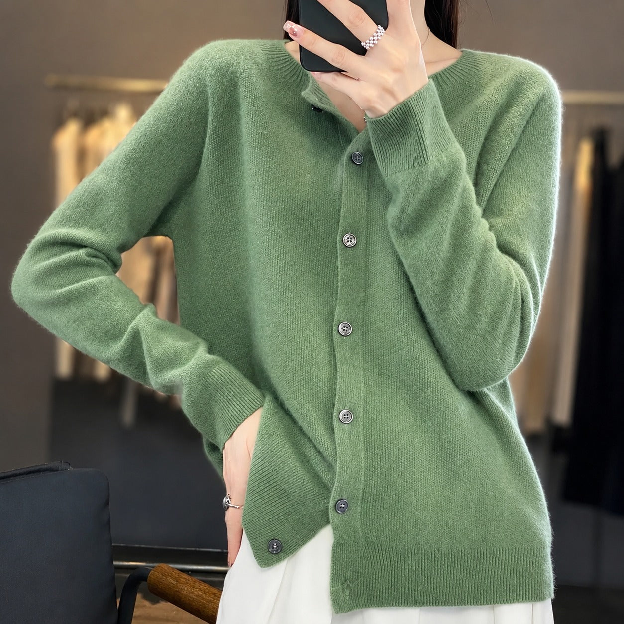 Ina - Suéter Elegante de Cuello Redondo para Mujer