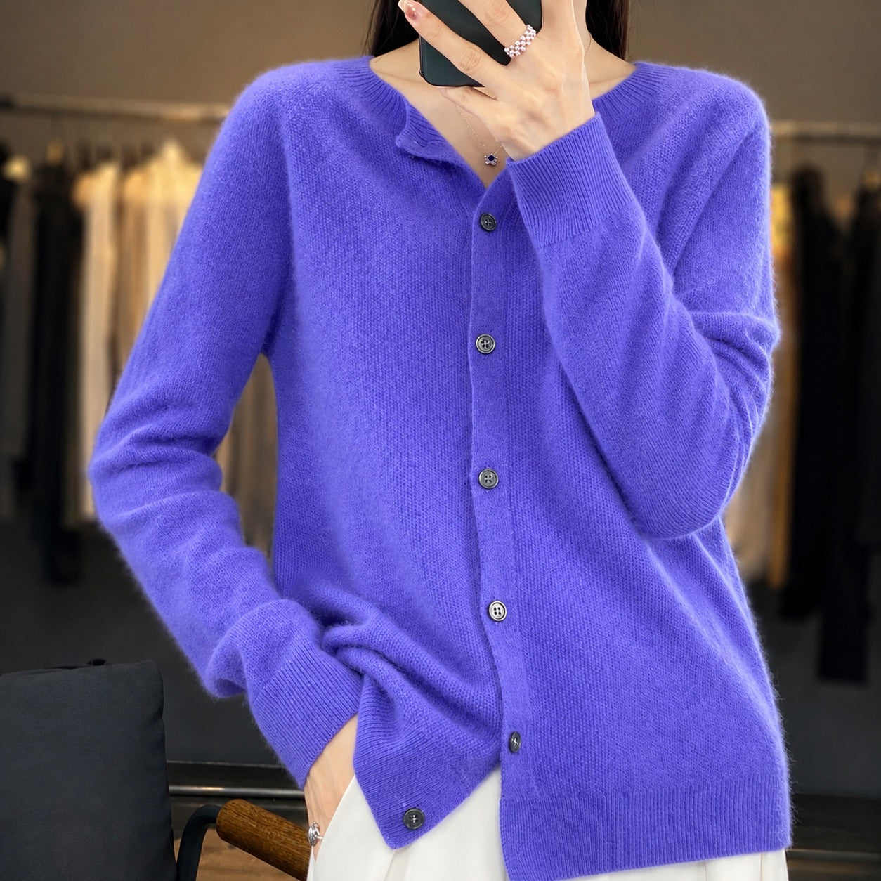 Ina - Suéter Elegante de Cuello Redondo para Mujer