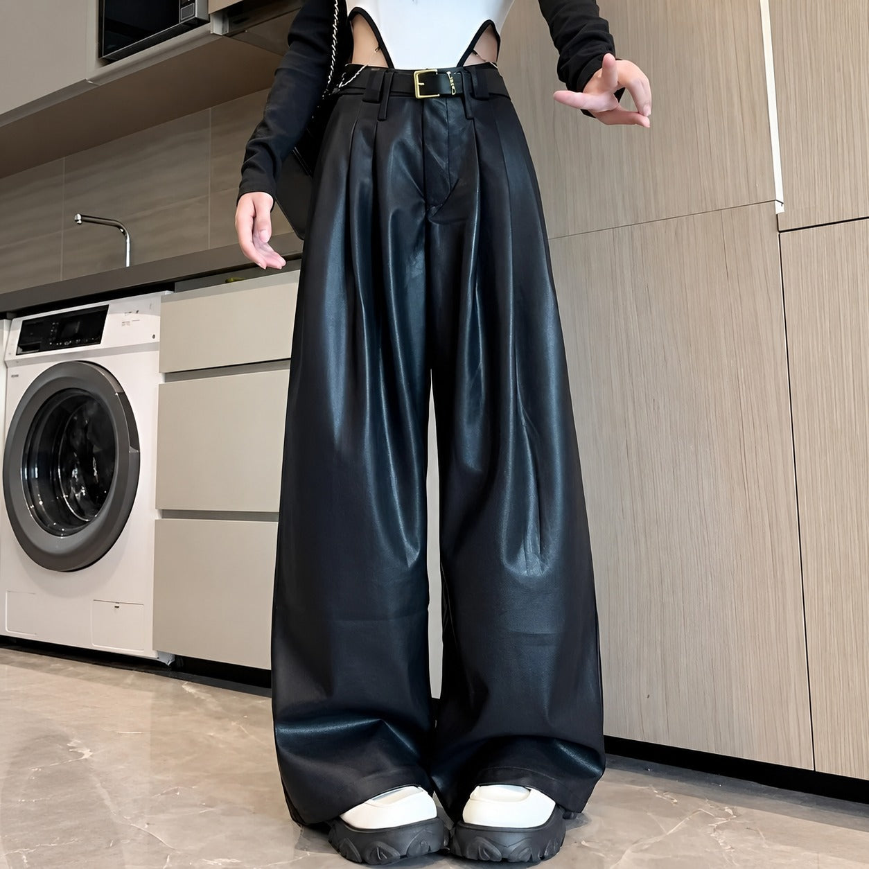 Lora - Pantalones clásicos de cintura alta para mujeres