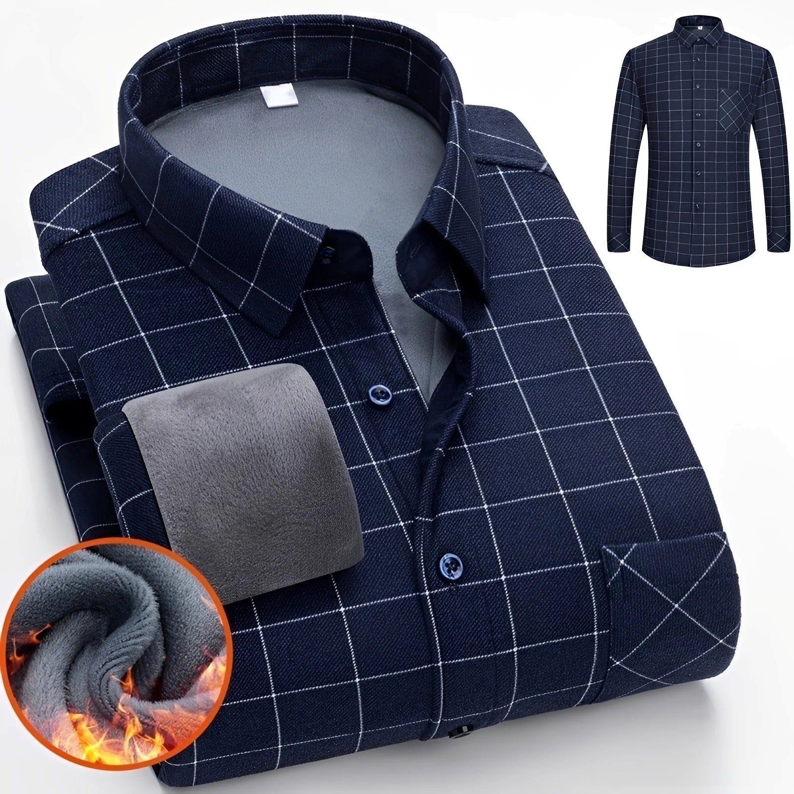 Anton - Camisa de cuadros elegante y cálida para hombres
