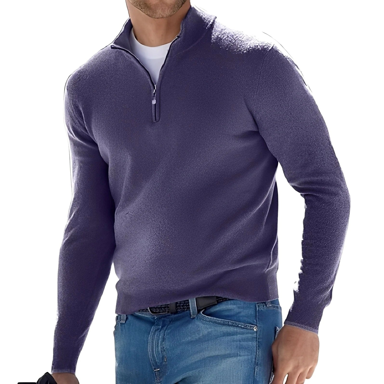 Ralph - Suéter Casual para Hombre con Cremallera