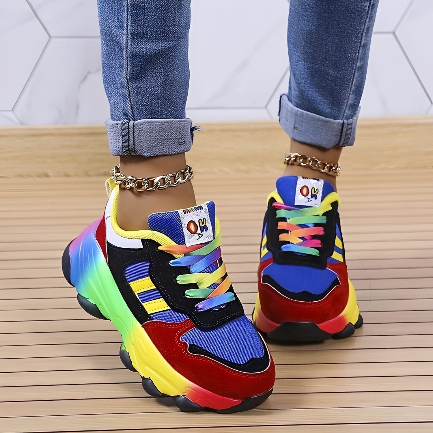 Erika - Zapatos cómodos Rainbow