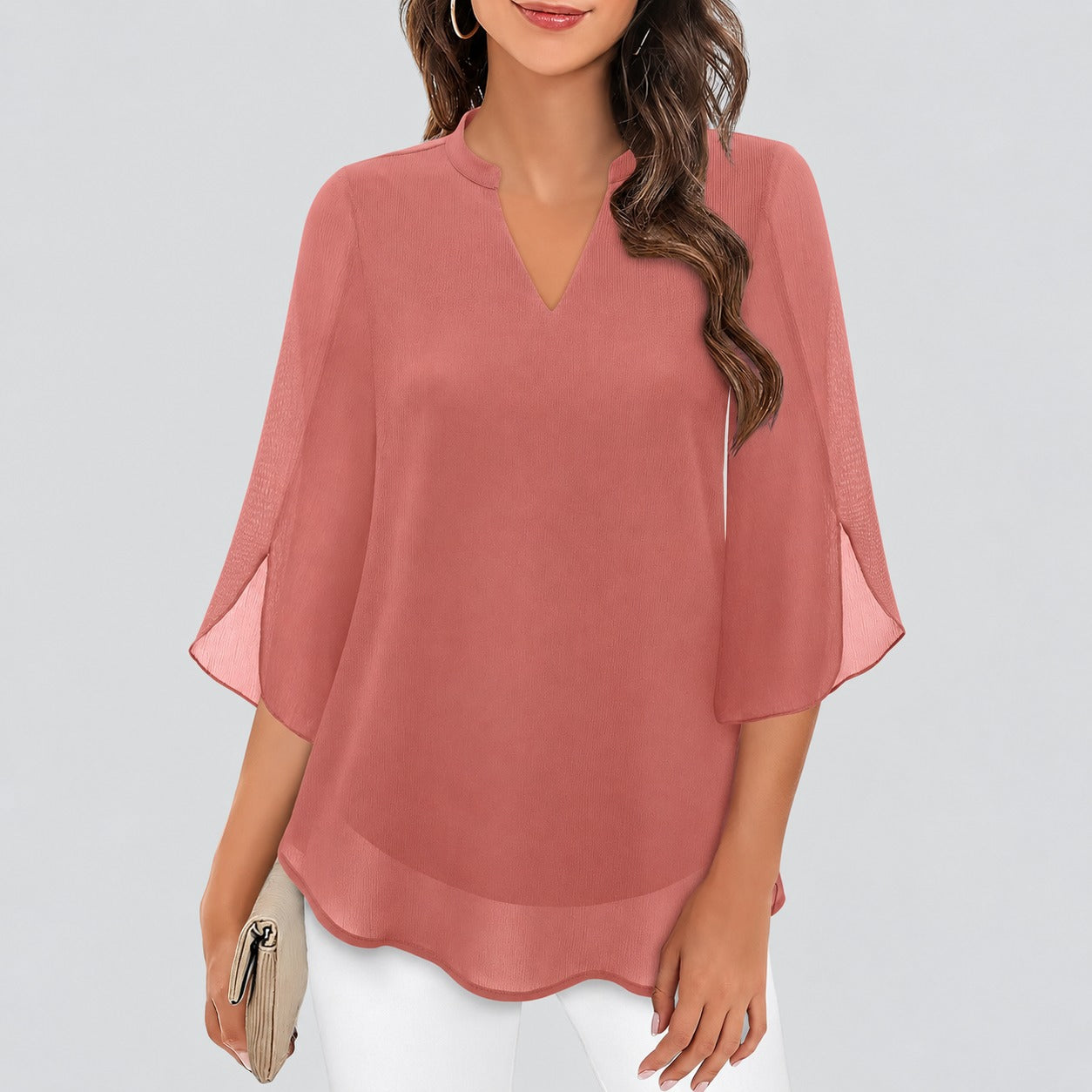 Ella - Blusa aireada con llamativas aberturas en las mangas