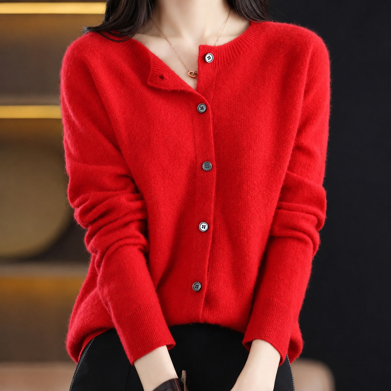 Ina - Suéter Elegante de Cuello Redondo para Mujer