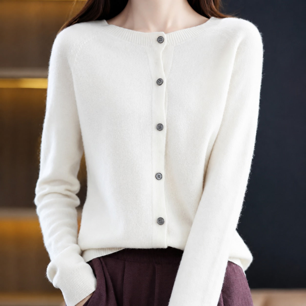 Ina - Suéter Elegante de Cuello Redondo para Mujer