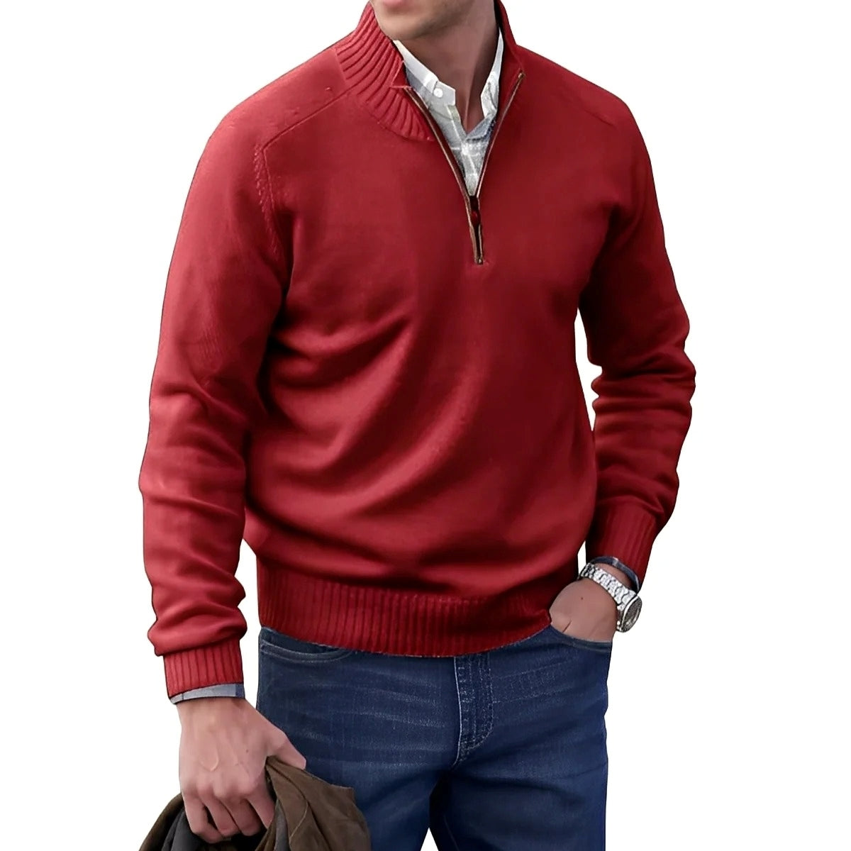 Gabriel - Suéter casual para hombres con cremallera