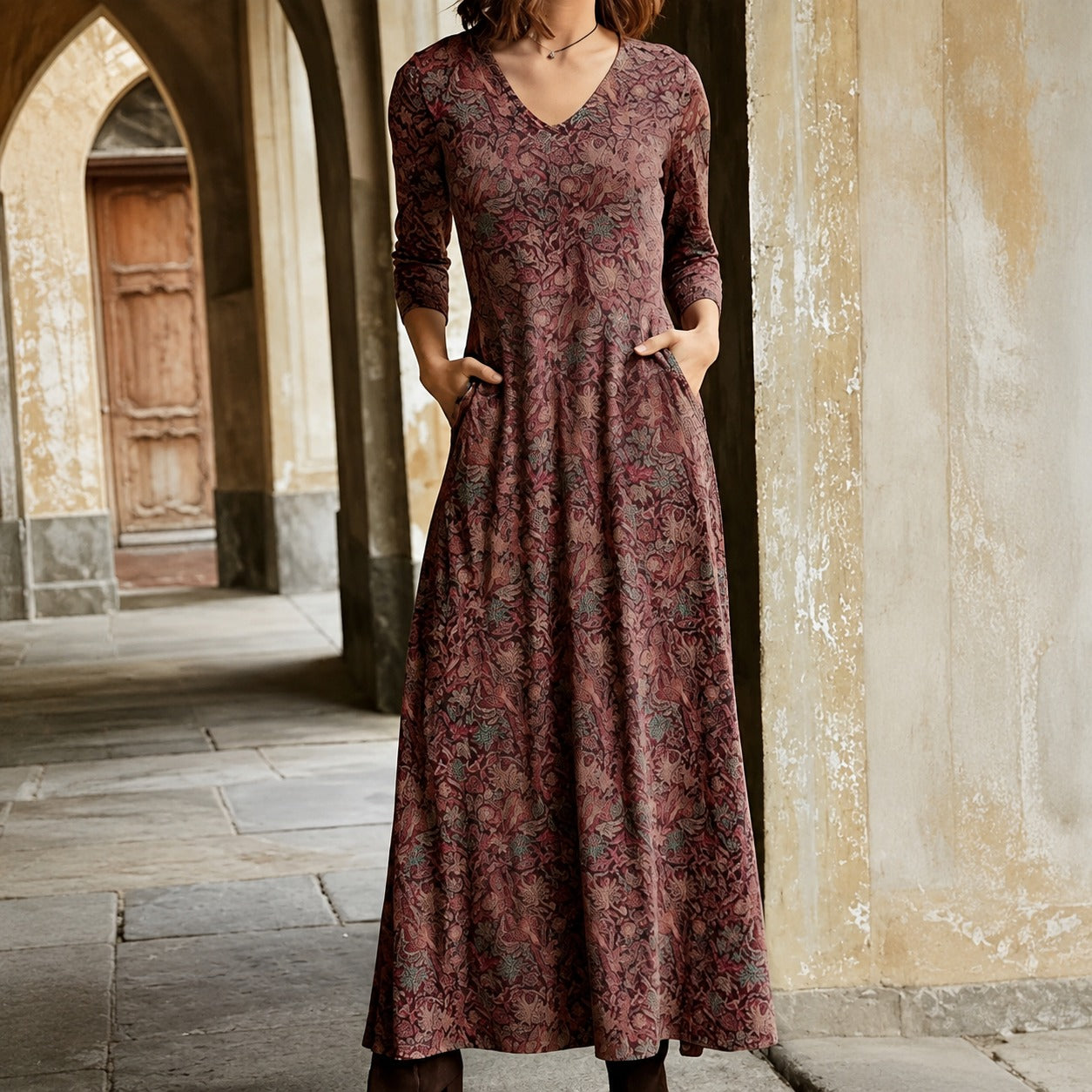 Sophie - Vestido clásico de manga larga para mujer