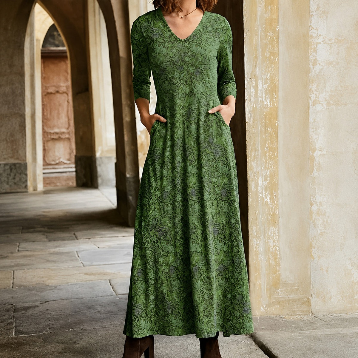 Sophie - Vestido clásico de manga larga para mujer