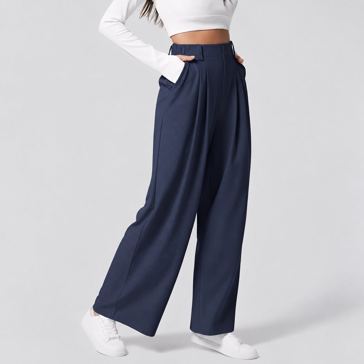 Montana - Pantalones Rectos Elásticos para Damas