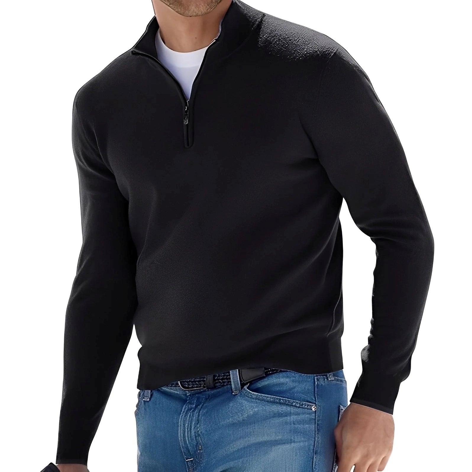Ralph - Suéter Casual para Hombre con Cremallera