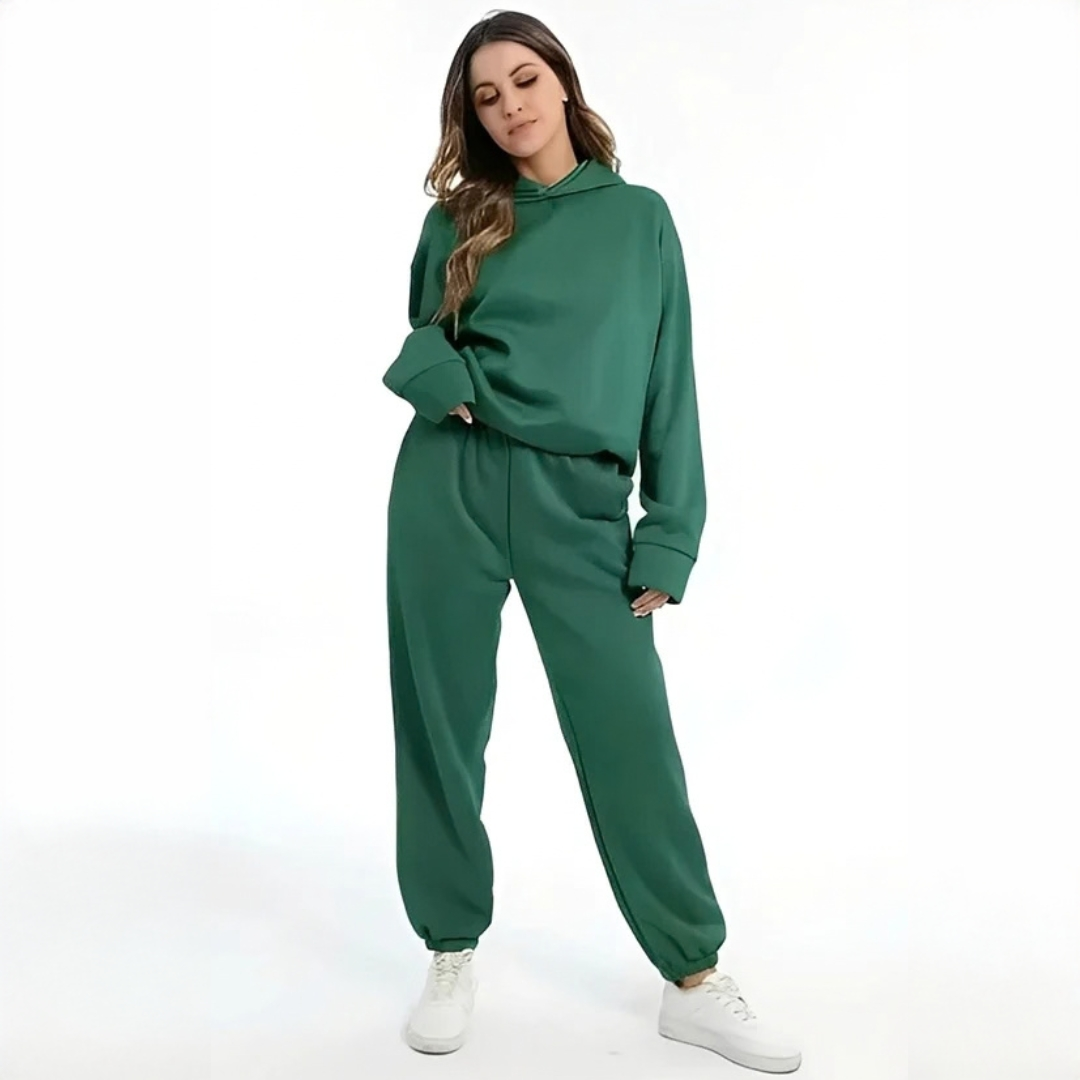 Adelia - Juego de sudadera con capucha cómodo y cálido