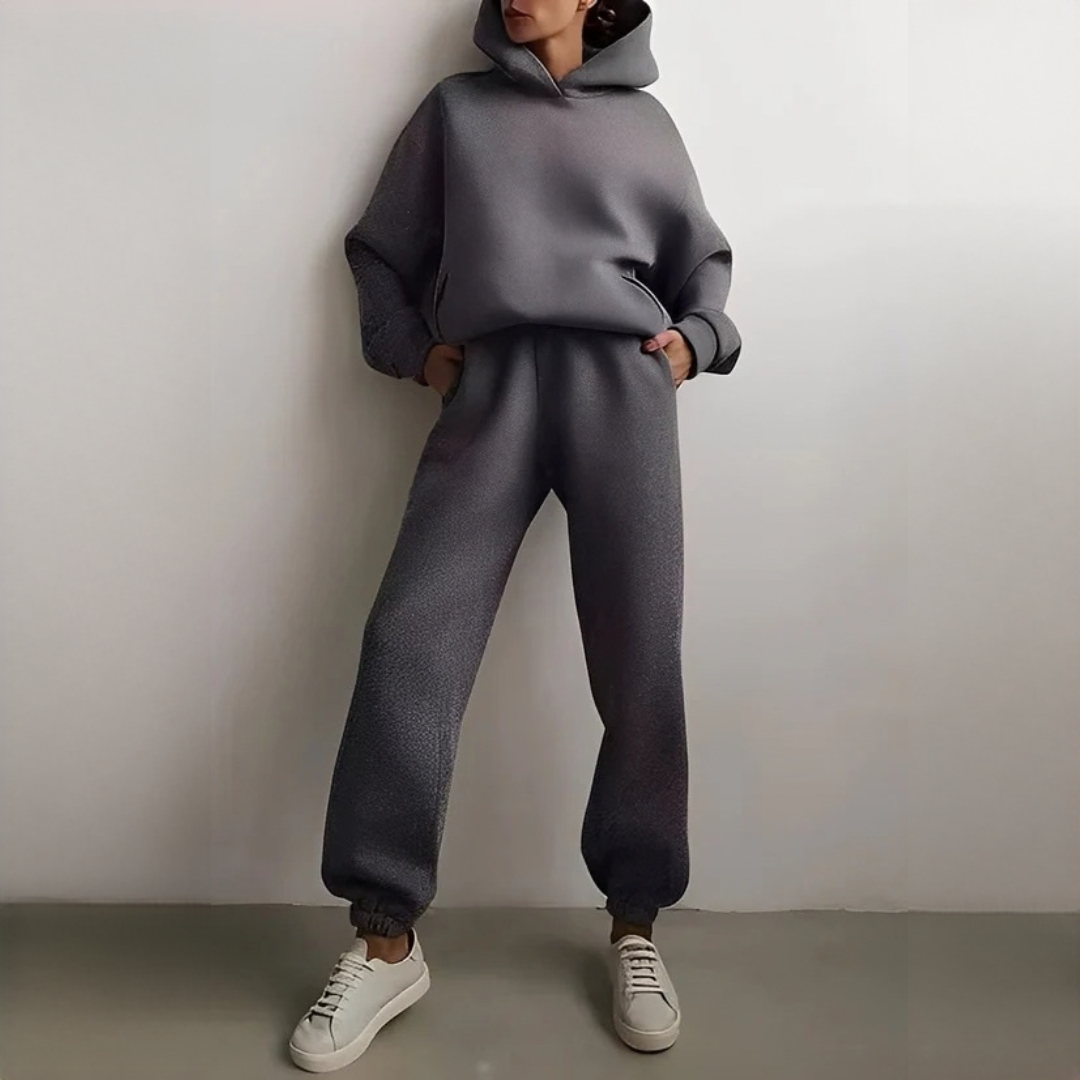 Adelia - Juego de sudadera con capucha cómodo y cálido