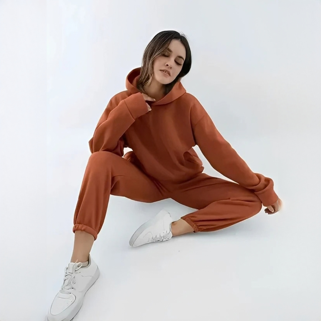 Adelia - Juego de sudadera con capucha cómodo y cálido