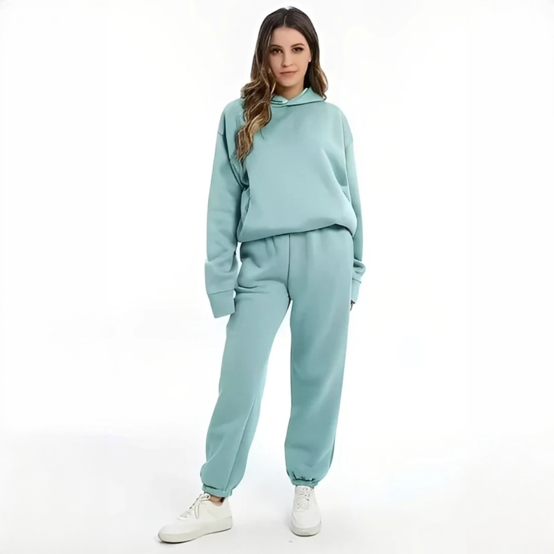 Adelia - Juego de sudadera con capucha cómodo y cálido