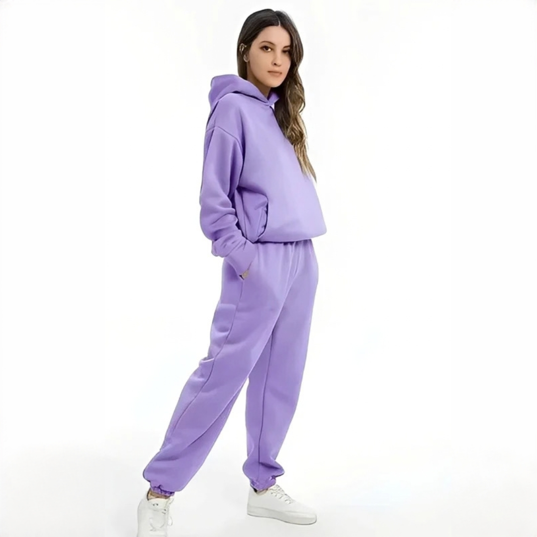 Adelia - Juego de sudadera con capucha cómodo y cálido